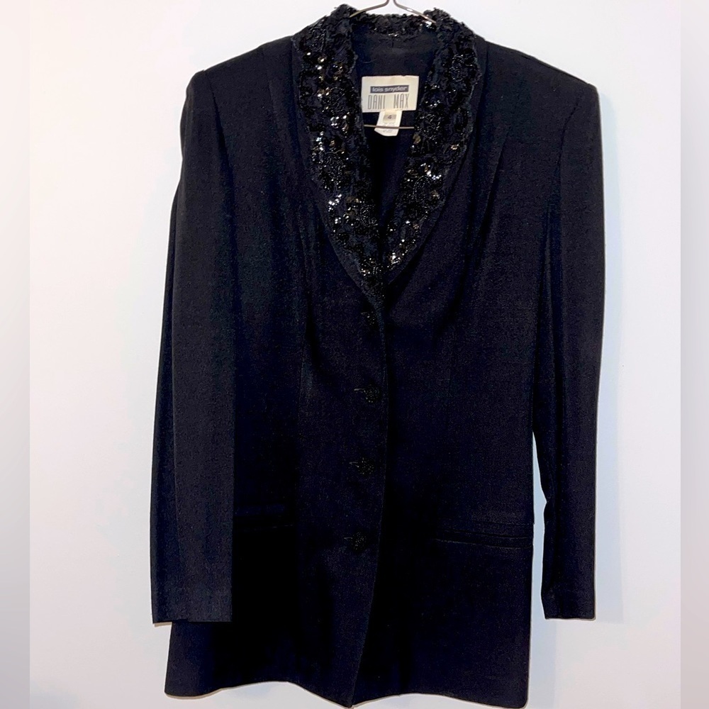 Vintage Lois Snyder Dani Max Sequined Collar Blazer